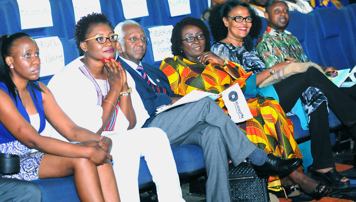  Juliet Asante (2nd left), Madam Dzifa Gomashie (3rd right) and other guests at the opening ceremony